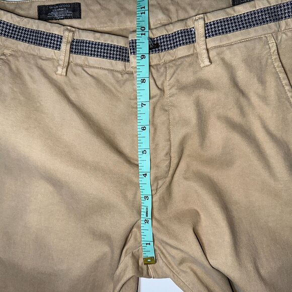 Mason's Luxury Tan Slim Fit Chinos EU Sz 48 32x29 Cotton Stretch Houndstooth - Picture 12 of 16